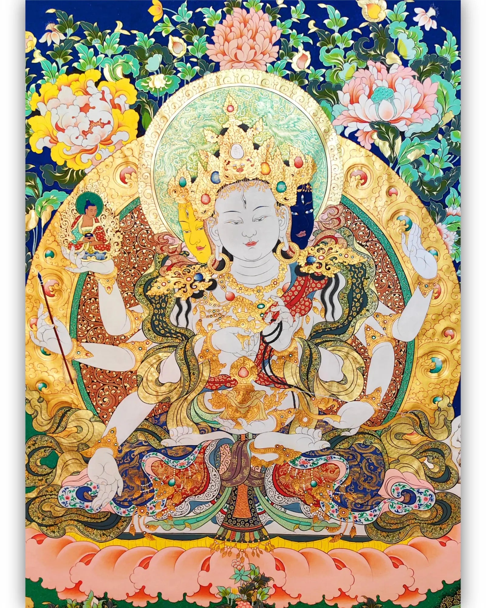 尊胜佛母唐卡- 大师级唐卡收藏艺术资产配置– 藏密收藏网