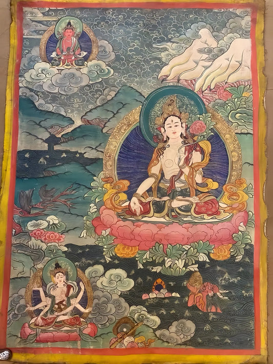 white tara thangka