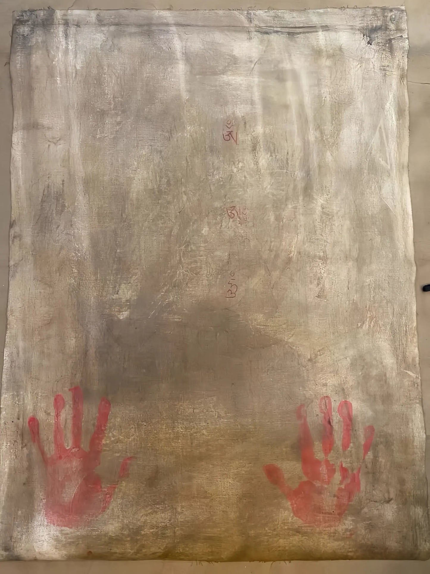 十九世纪中期大威德金刚老唐卡 - 藏传佛教供养