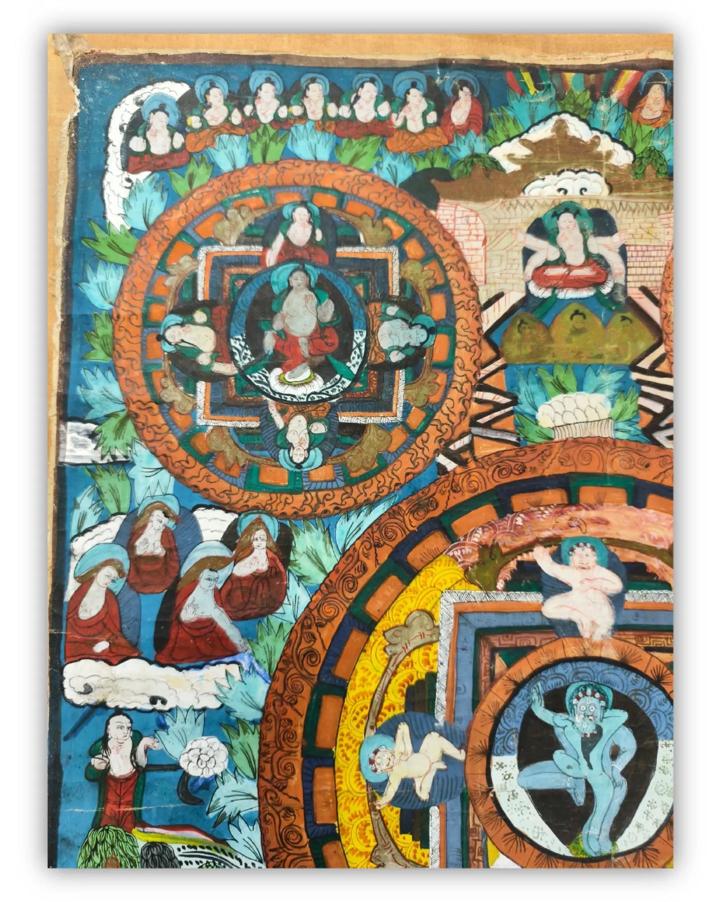 19世纪古董曼陀罗坛城唐卡9号：空行母坛城