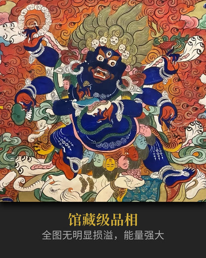 十八世紀後期金剛手老唐卡- 西藏密宗供奉老唐卡