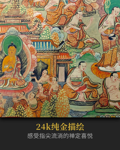 精品十九世紀後期釋迦摩尼老唐卡- 古董收藏投資