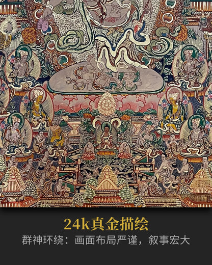 十八世紀後期金剛手老唐卡- 西藏密宗供奉老唐卡