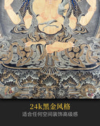 【黑金藝術】四臂觀音唐卡- 大師尖措手繪24K真金收藏級| LamaCollect