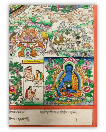 19世纪古董曼陀罗坛城唐卡8号：长寿佛坛城