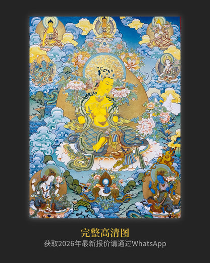 文殊菩萨唐卡 - 热贡精品唐卡收藏私人定制