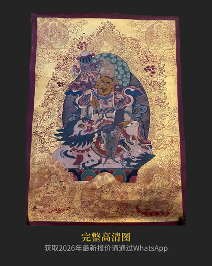 十八世紀後期老唐卡- 西藏密宗供養老唐卡收藏