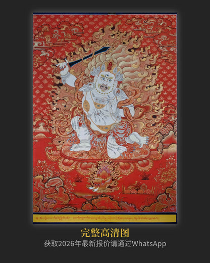 不动明王唐卡 - 纯正朱砂唐卡寺庙开光加持