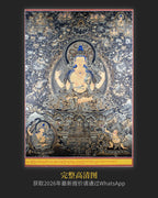 【黑金藝術】四臂觀音唐卡- 大師尖措手繪24K真金收藏級| LamaCollect