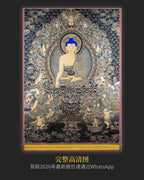 【佛陀真身】釋迦牟尼佛唐卡- 大師尖措手繪24K泥金收藏級| LamaCollect