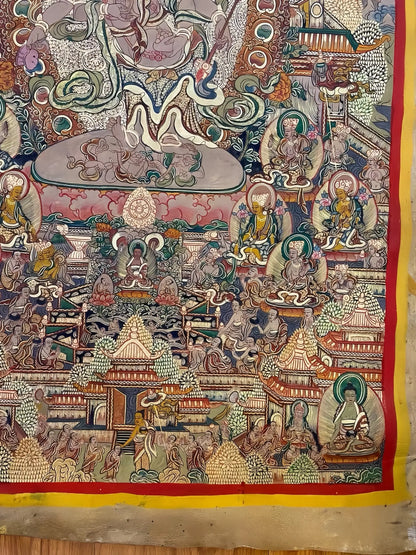 white Six Arm Mahakala thangka
