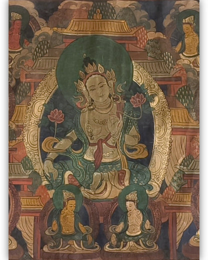 Green Tara thangka