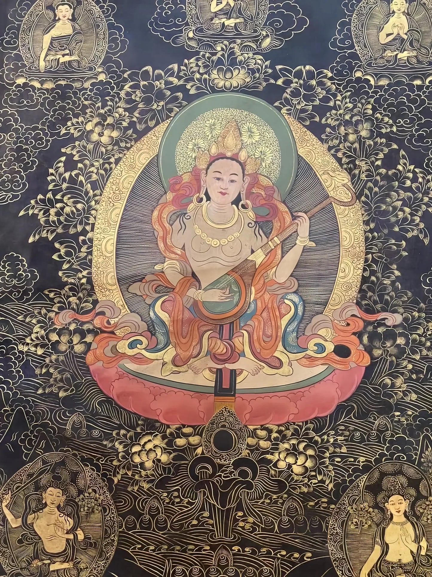 Sarasvati thangka