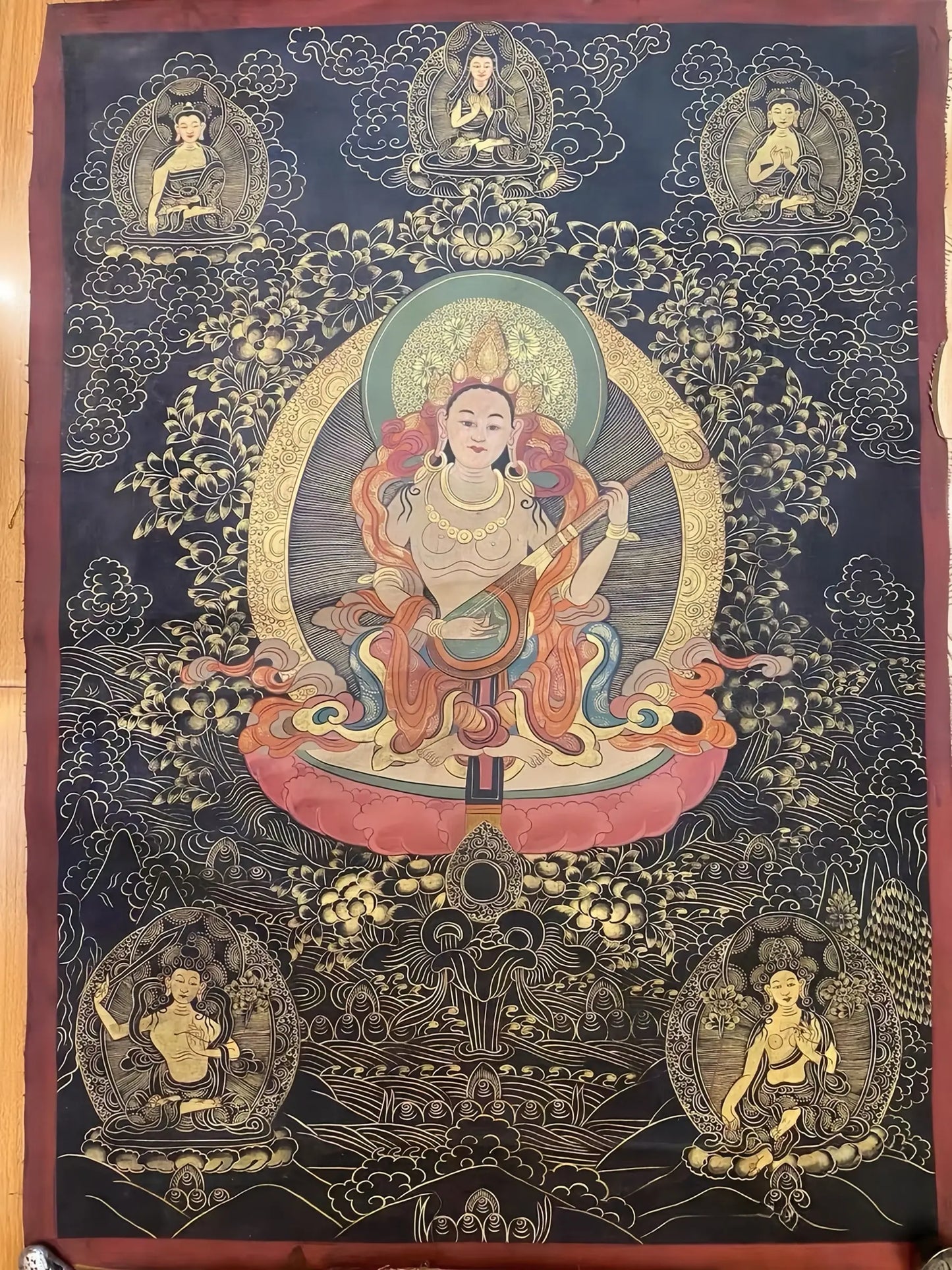 Sarasvati thangka