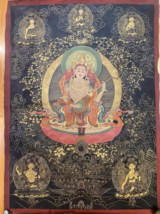 Sarasvati thangka