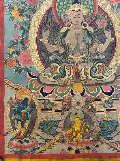 Shadakshari Lokeshvara thangka
