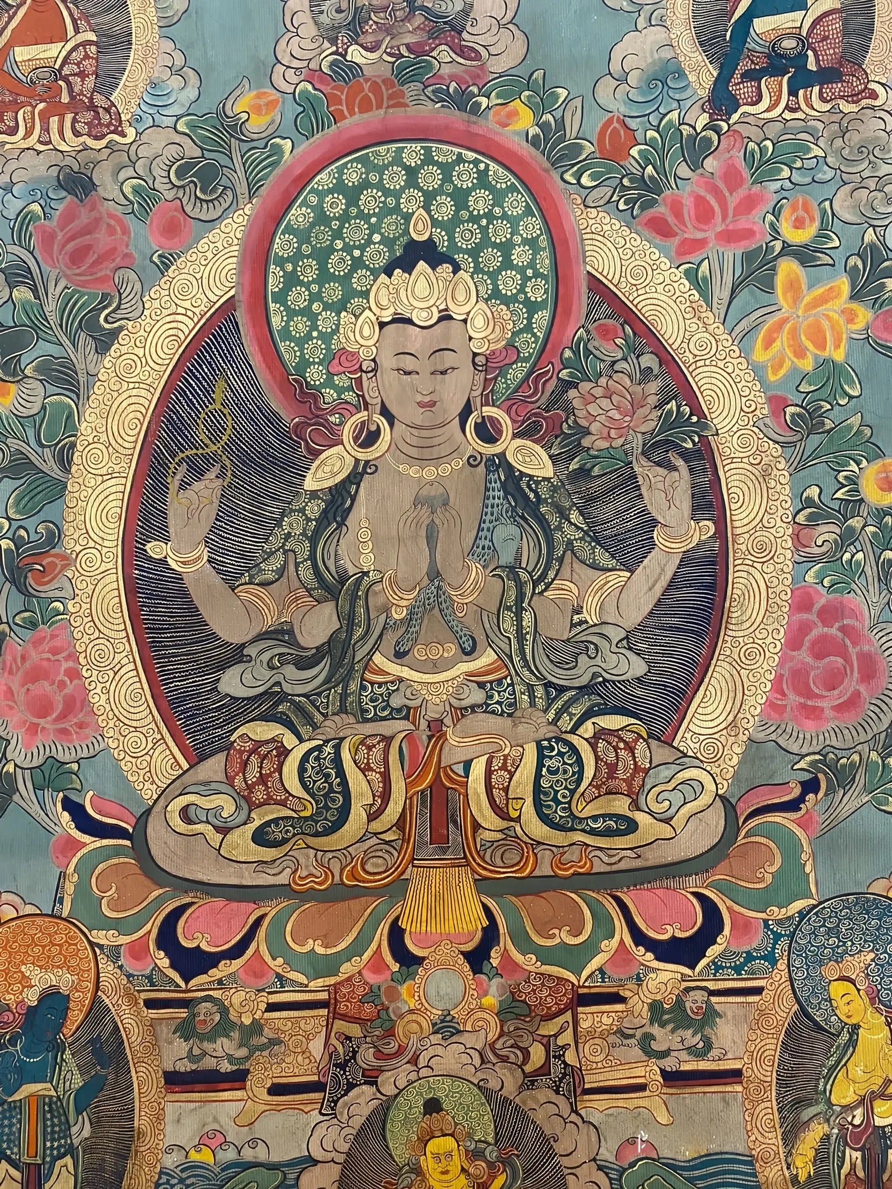 Shadakshari Lokeshvara thangka