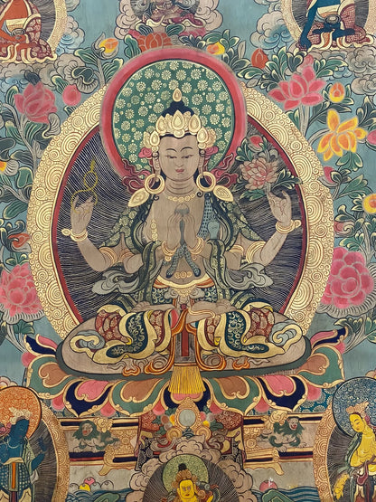 Shadakshari Lokeshvara thangka
