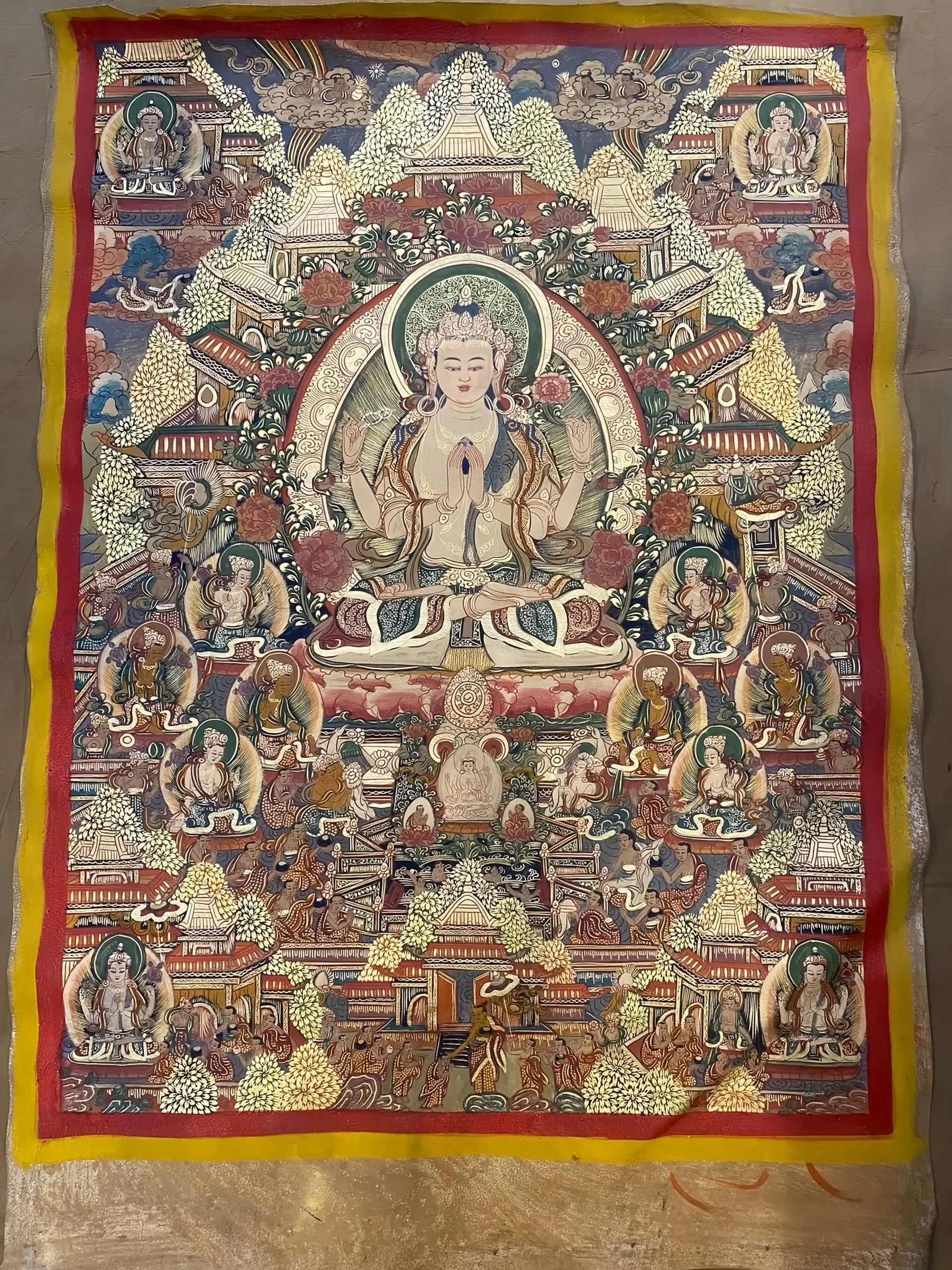 Shadakshari Lokeshvara thangka