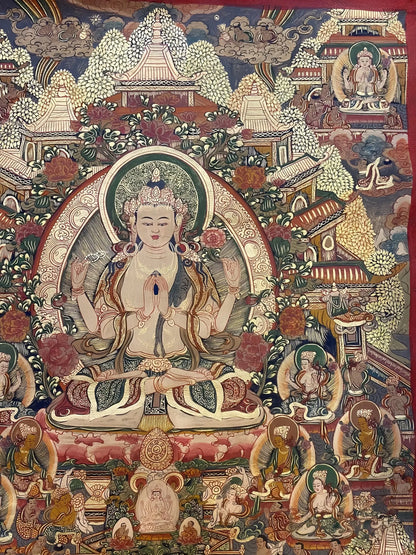 Shadakshari Lokeshvara thangka