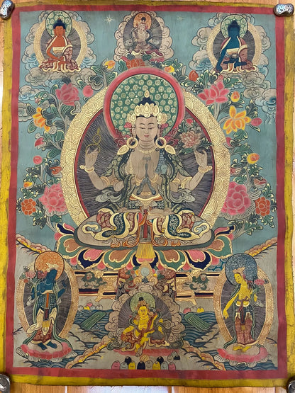 Shadakshari Lokeshvara thangka