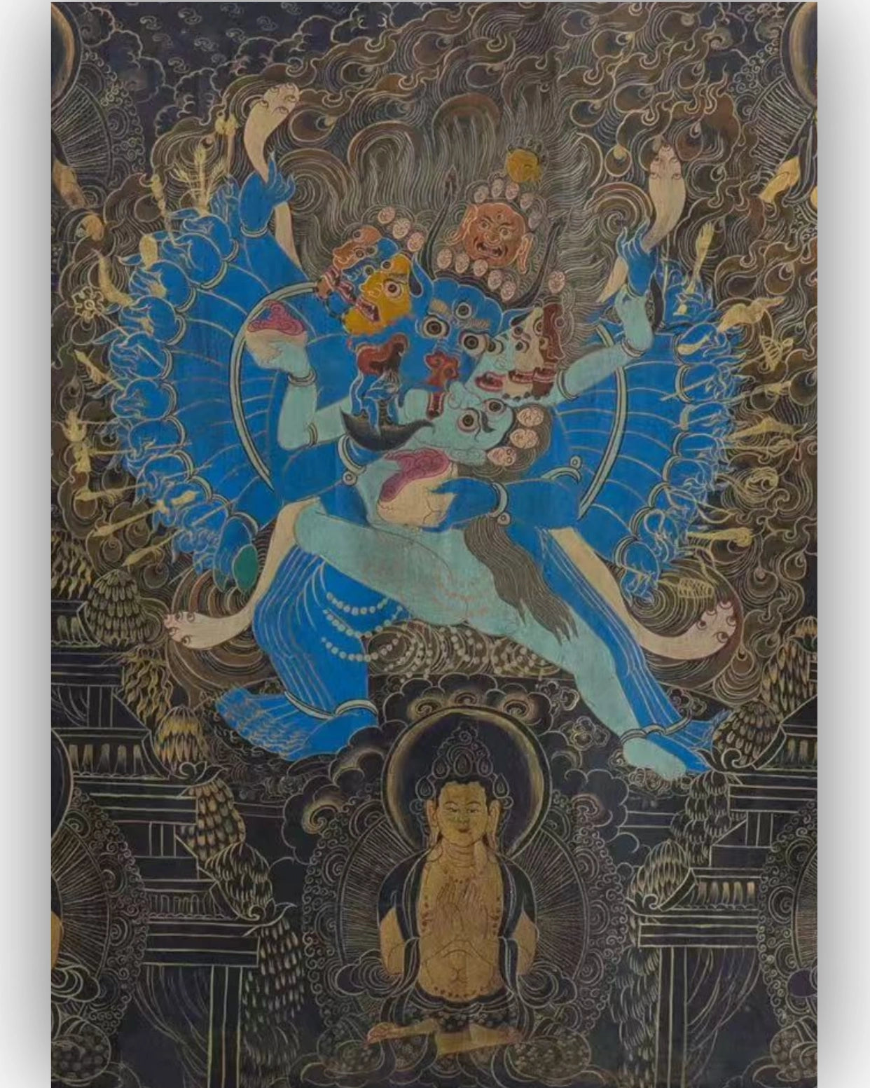 Yamantaka antique thangka