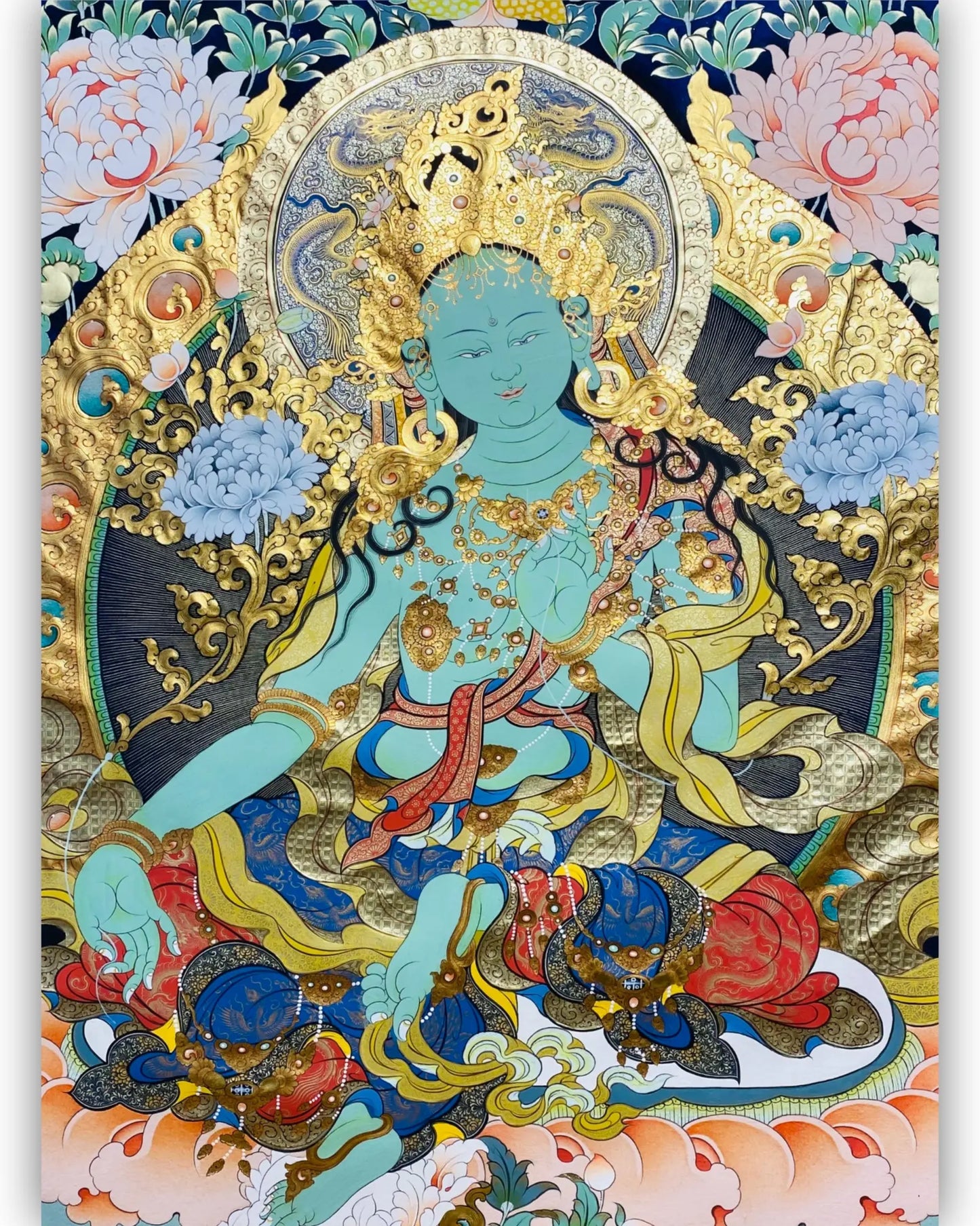 Green Tara thangka