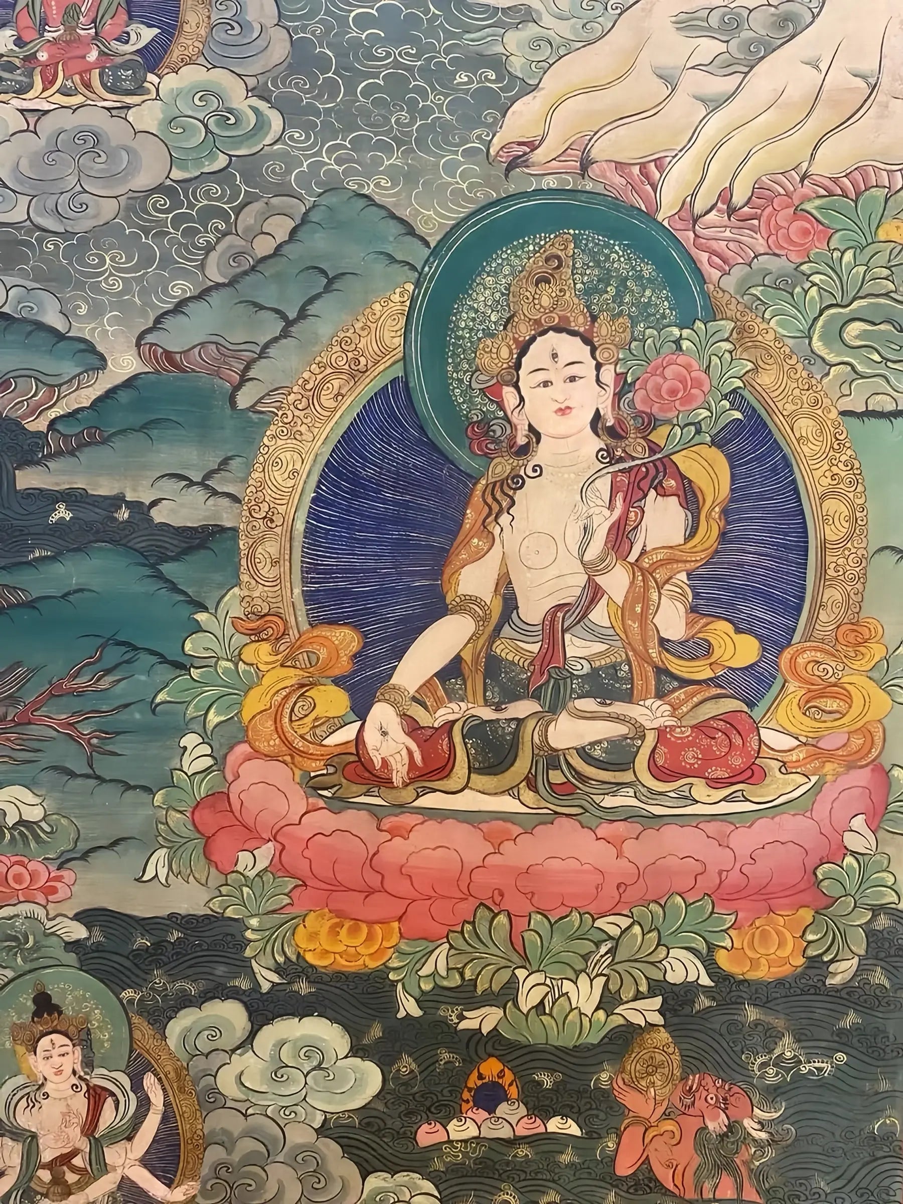 white tara thangka