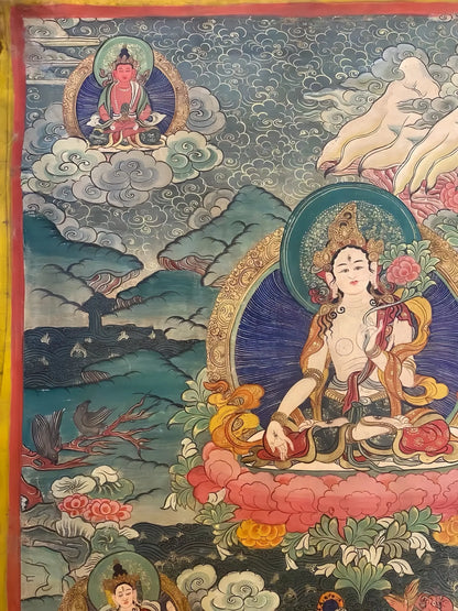 white tara thangka