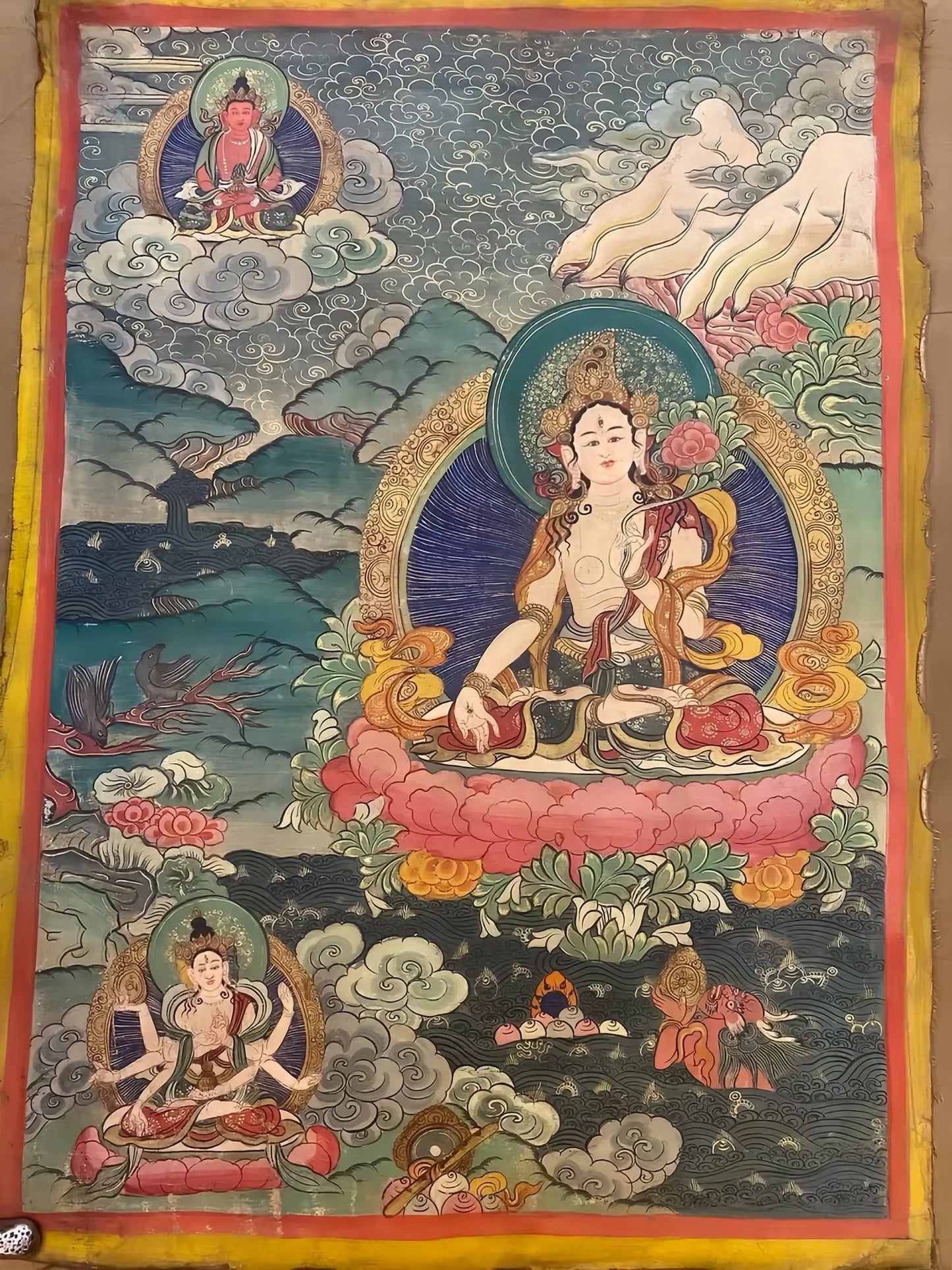 white tara thangka