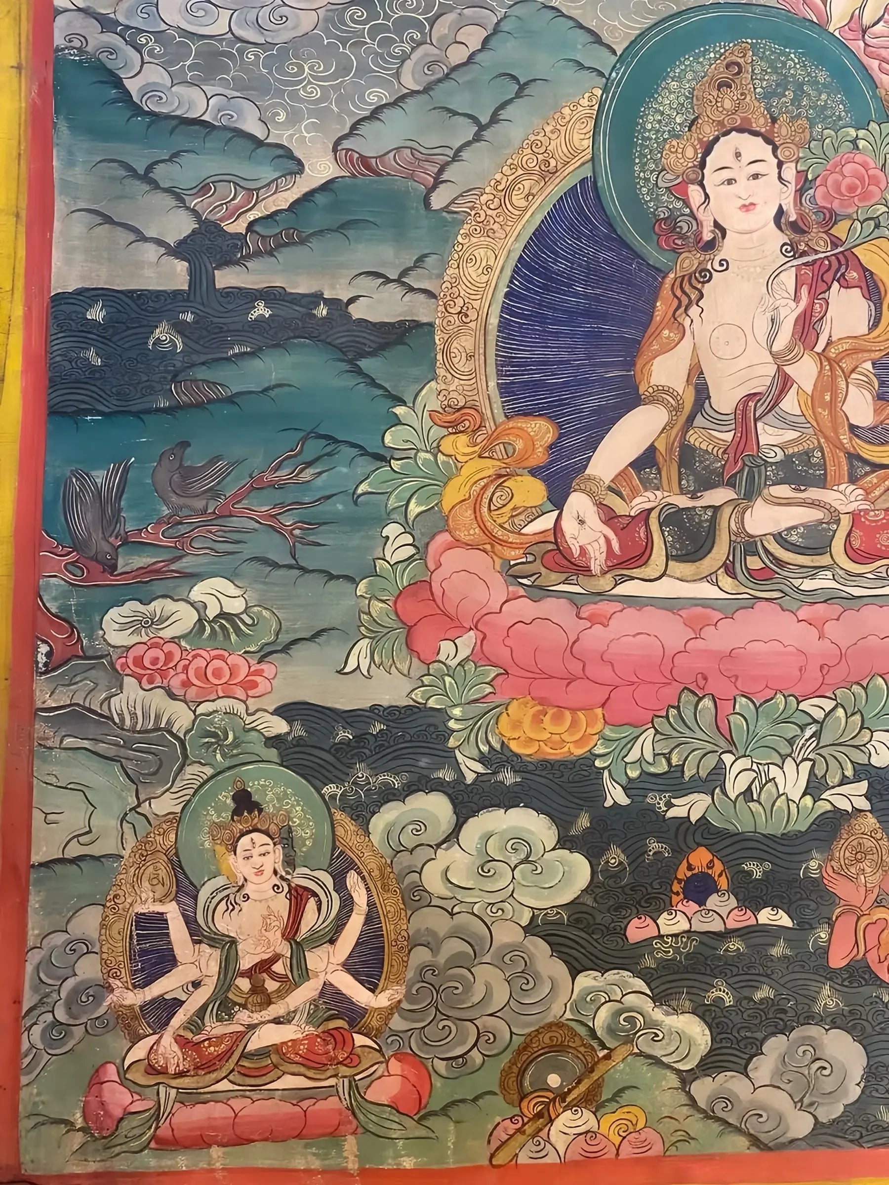 white tara thangka