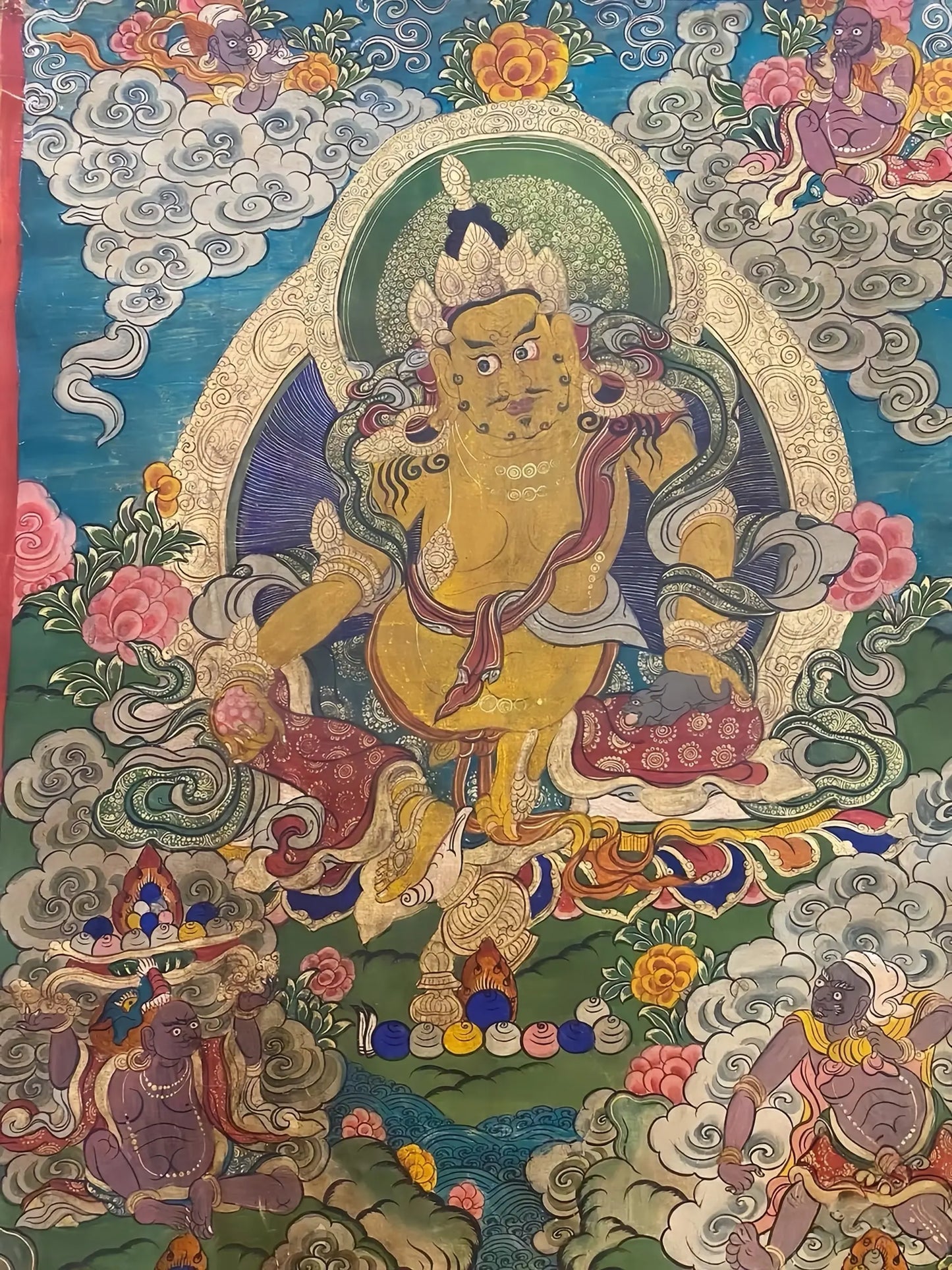 yellow-jambhala-thangka