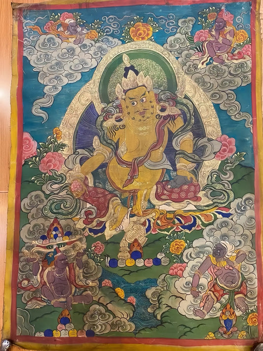 yellow-jambhala-thangka