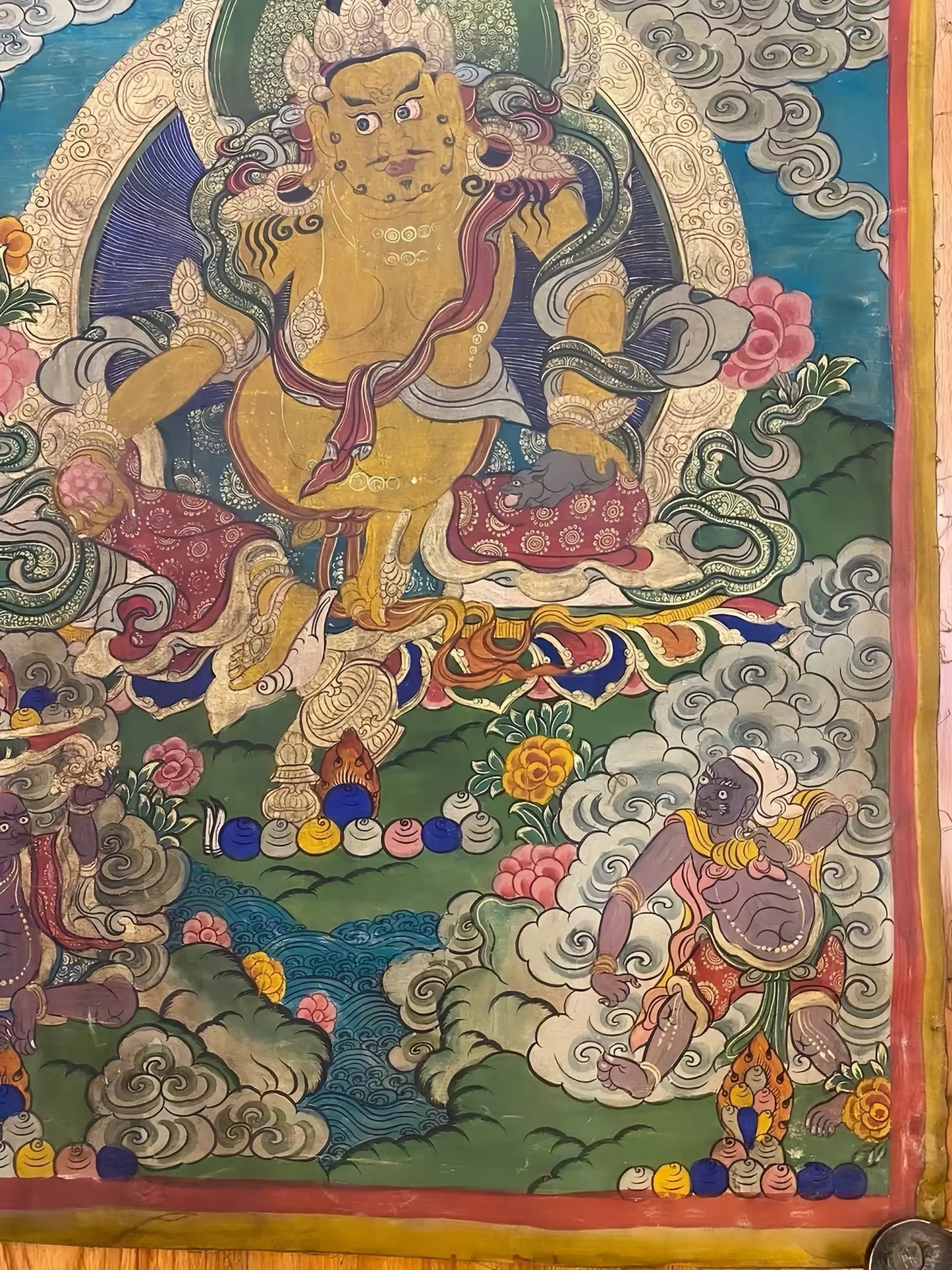 yellow-jambhala-thangka