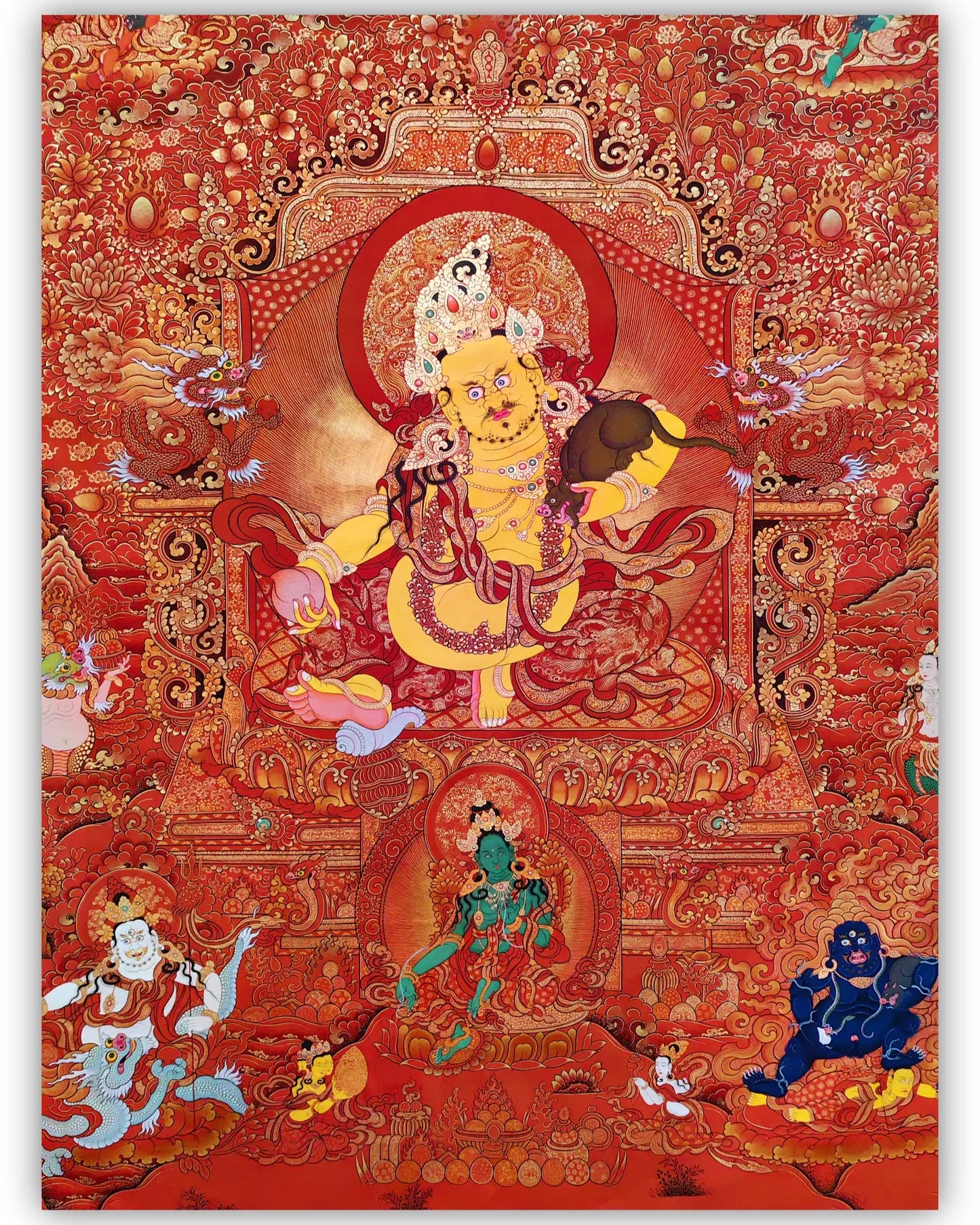 yellow-jambhala-thangka